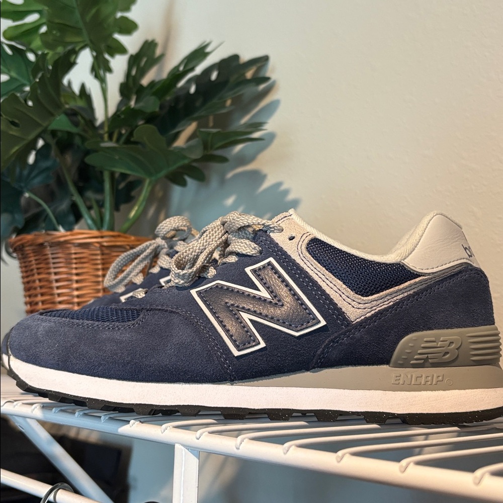 New Balance 574 Navy Athletic Shoes